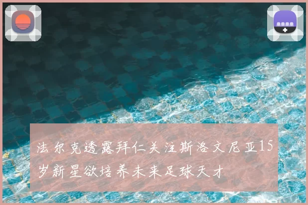 法尔克透露拜仁关注斯洛文尼亚15岁新星欲培养未来足球天才